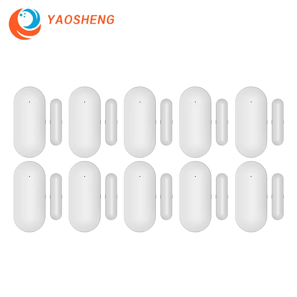 Tuya Smart Home Alarm Security System Wireless Door Detector Window Sensor for 433Mhz Home Security Connected Alarm System