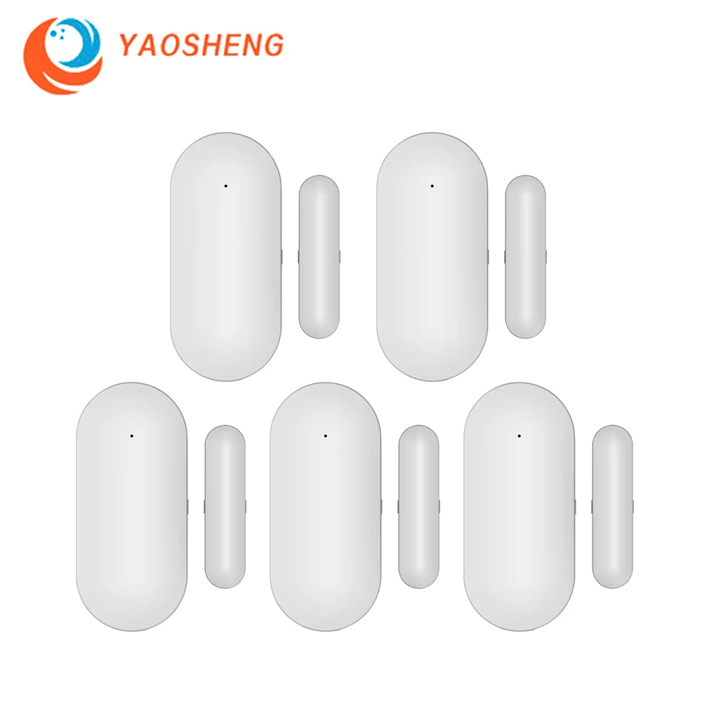 Tuya Smart Home Alarm Security System Wireless Door Detector Window Sensor for 433Mhz Home Security Connected Alarm System