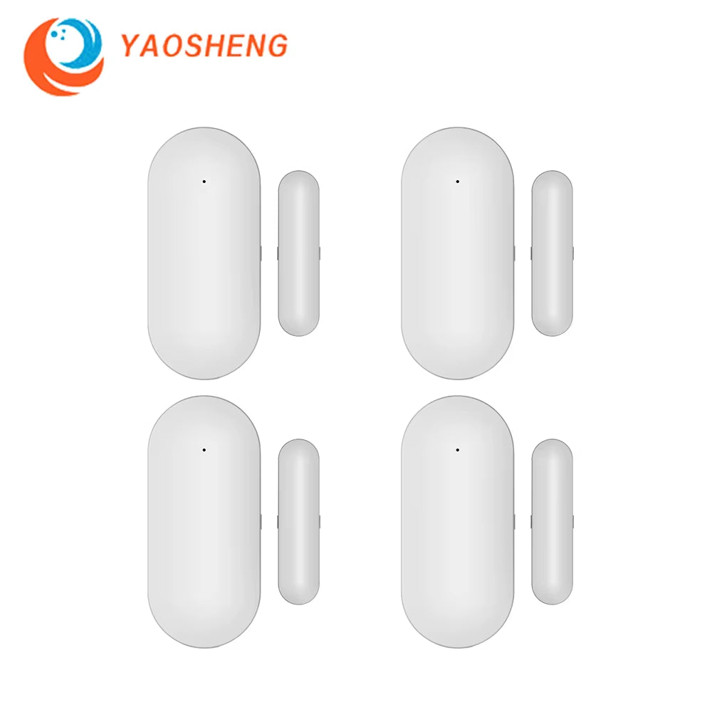 Tuya Smart Home Alarm Security System Wireless Door Detector Window Sensor for 433Mhz Home Security Connected Alarm System