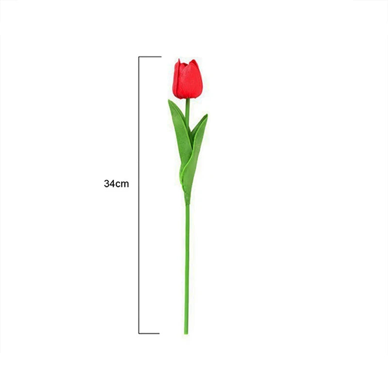 20Pcs/3Pc/5Pc/10Pc Bouquet Silicone Artificial Tulip Wedding Home Decoration Bouquet with Stems for Home Wedding Decoration