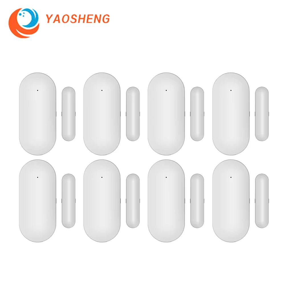 Tuya Smart Home Alarm Security System Wireless Door Detector Window Sensor for 433Mhz Home Security Connected Alarm System