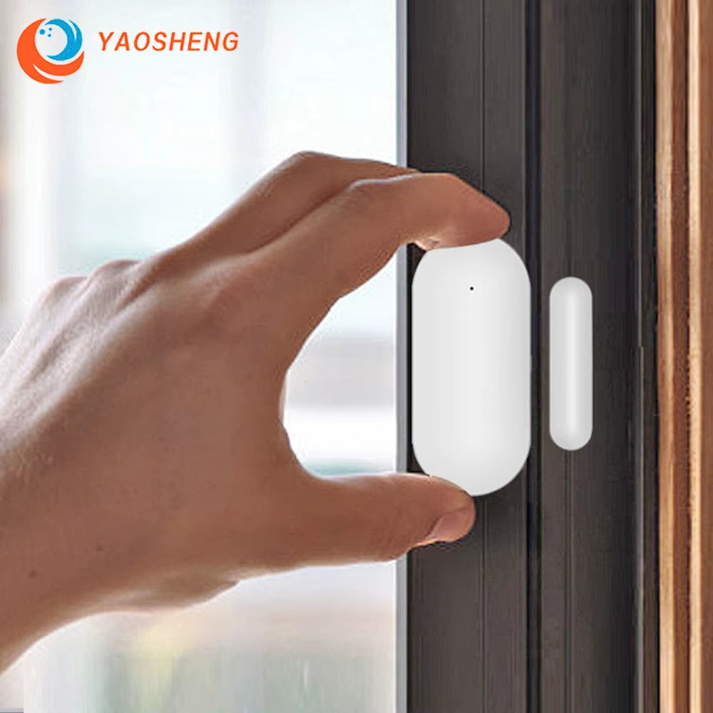 Tuya Smart Home Alarm Security System Wireless Door Detector Window Sensor for 433Mhz Home Security Connected Alarm System