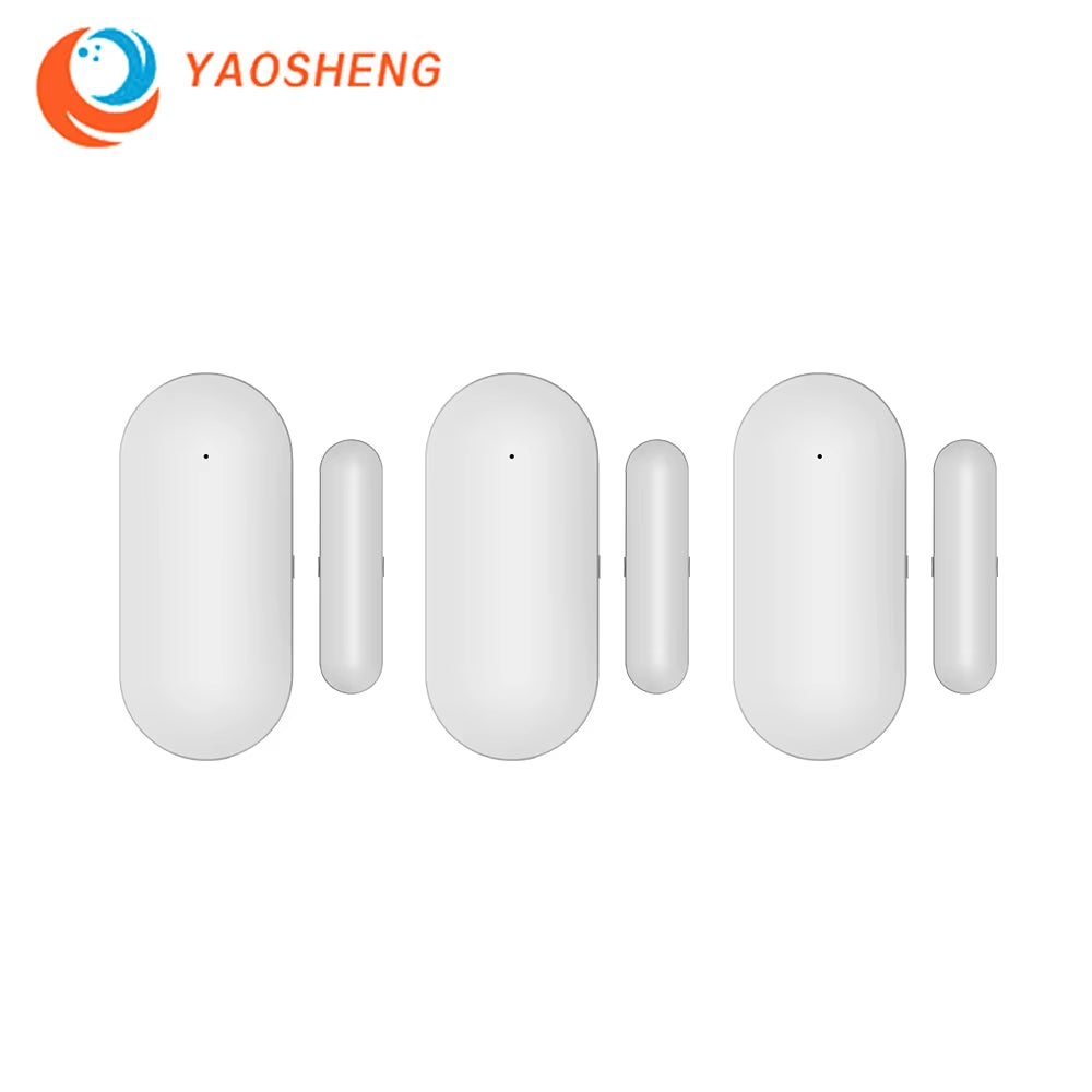 Tuya Smart Home Alarm Security System Wireless Door Detector Window Sensor for 433Mhz Home Security Connected Alarm System