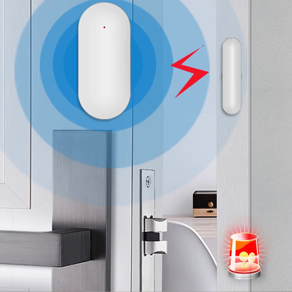Tuya Smart Home Alarm Security System Wireless Door Detector Window Sensor for 433Mhz Home Security Connected Alarm System