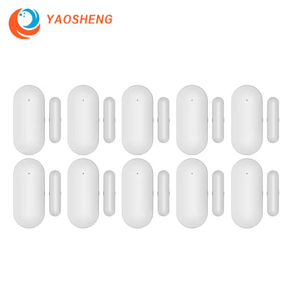 Tuya Smart Home Alarm Security System Wireless Door Detector Window Sensor for 433Mhz Home Security Connected Alarm System