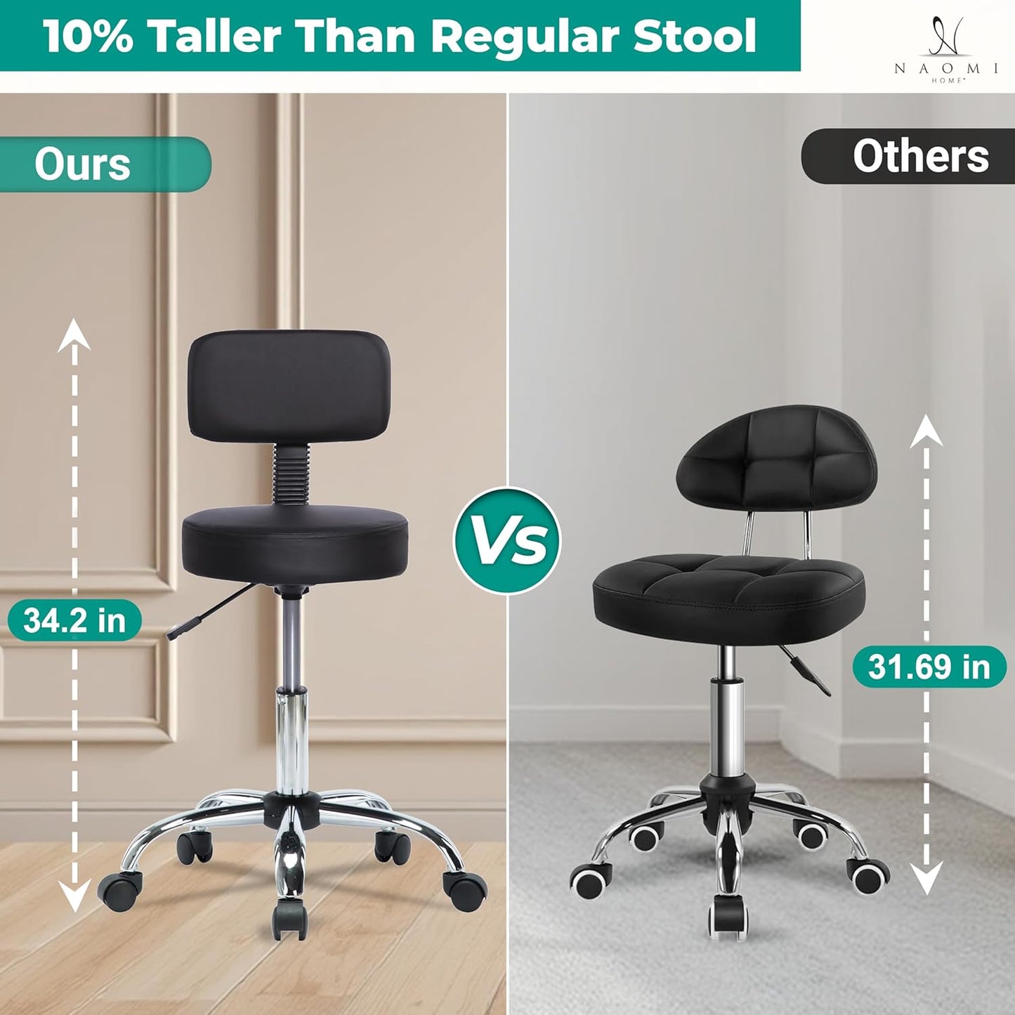 Mara Drafting Stool Black