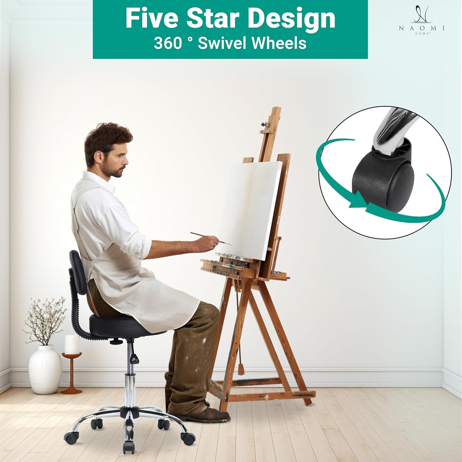Mara Drafting Stool Black