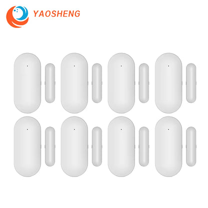 Tuya Smart Home Alarm Security System Wireless Door Detector Window Sensor for 433Mhz Home Security Connected Alarm System