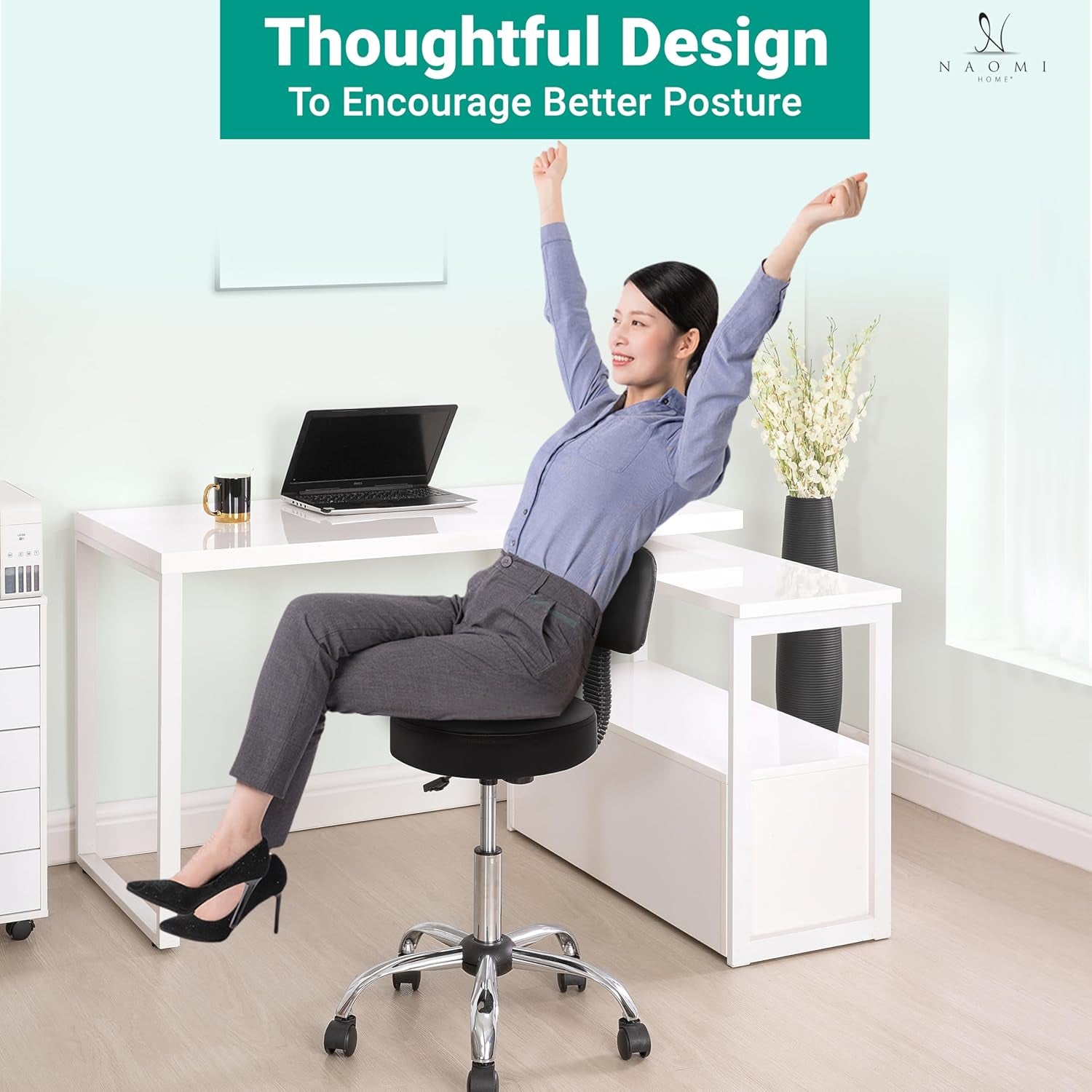 Mara Drafting Stool Black