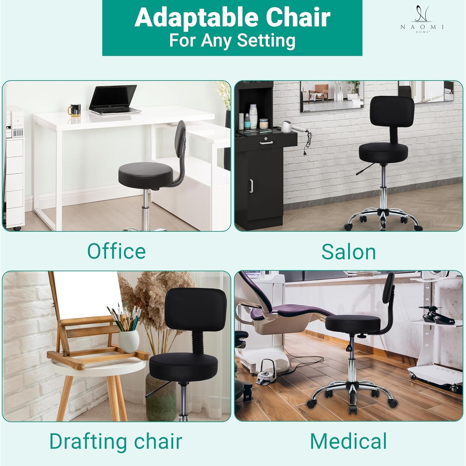 Mara Drafting Stool Black